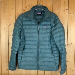 Patagonia Men's Down Puffer Jacket, Green/Blue- Size M